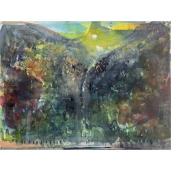 Kane Cunningham (British 1961-): 'Thirlmere - Lakes', mixed media on paper, signed, titled...