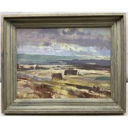 William B Dealtry (British 1915-2007): Farmhouses, oil on board signed 26cm x 35cm 