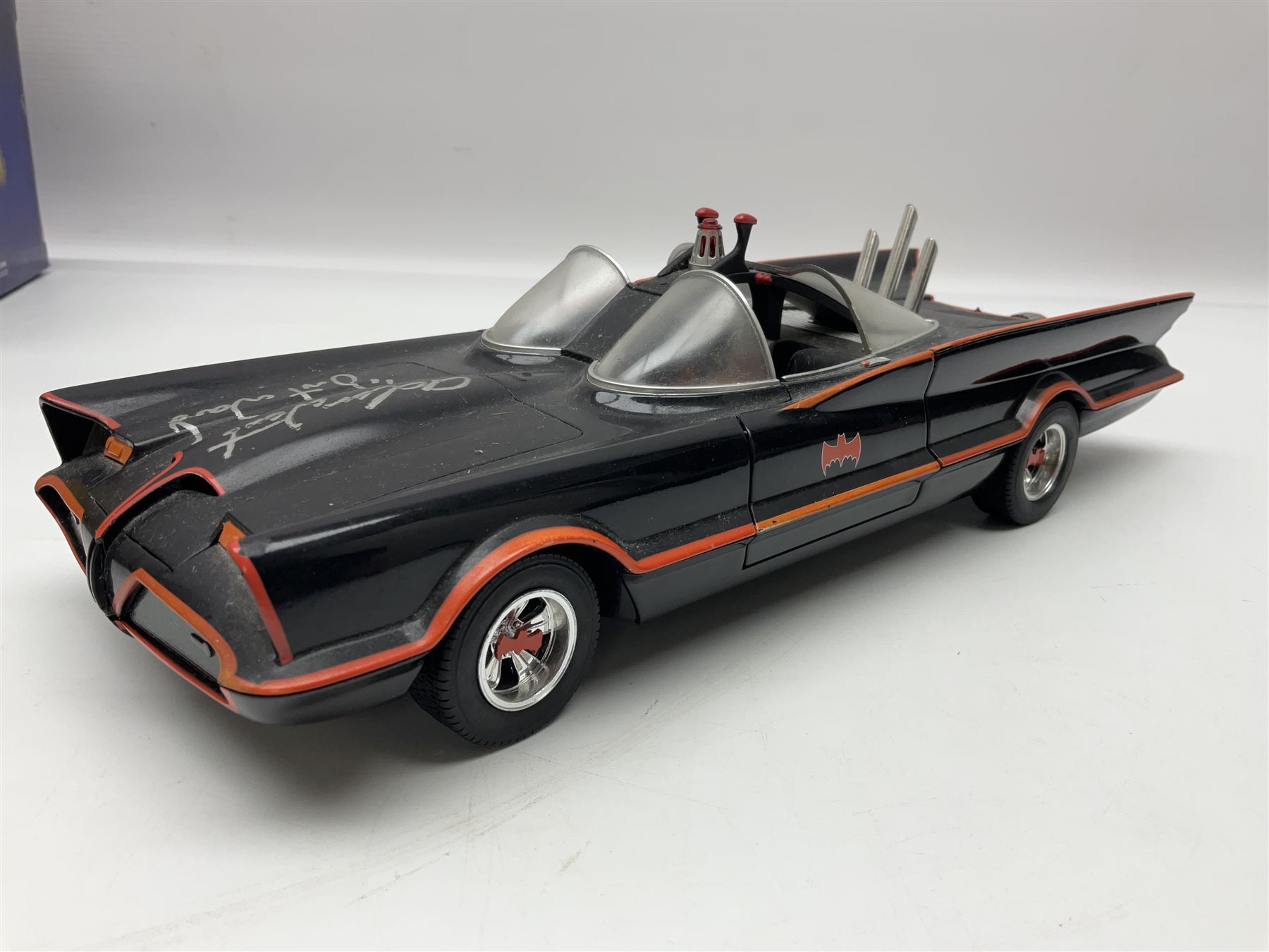 Hot Wheels 1:18 scale ‘1966 TV Series Batmobile’ signed by Adam West and Burt Ward, no. 365/1000, with original box and certificate of authenticity