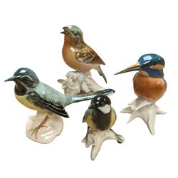 Four Karl Ens bird figurines