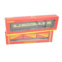 Hornby '00' rolling stock, including R4418 Pullman Bar Car 'The New Century Bar', R6225B 2 Axle Box Open Wagon Coalfish 3 Weathered, four Weathered EWS Seacow examples, etc, all boxed