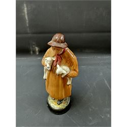 Eight Royal Doulton figures, including Lambing Time, Innocence, Ascot, Alison etc 