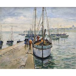 Circle of William Lee Hankey (British 1869-1952): Continental Fishing Scenes, pair oils on canvas unsigned 49cm x 60cm (2)