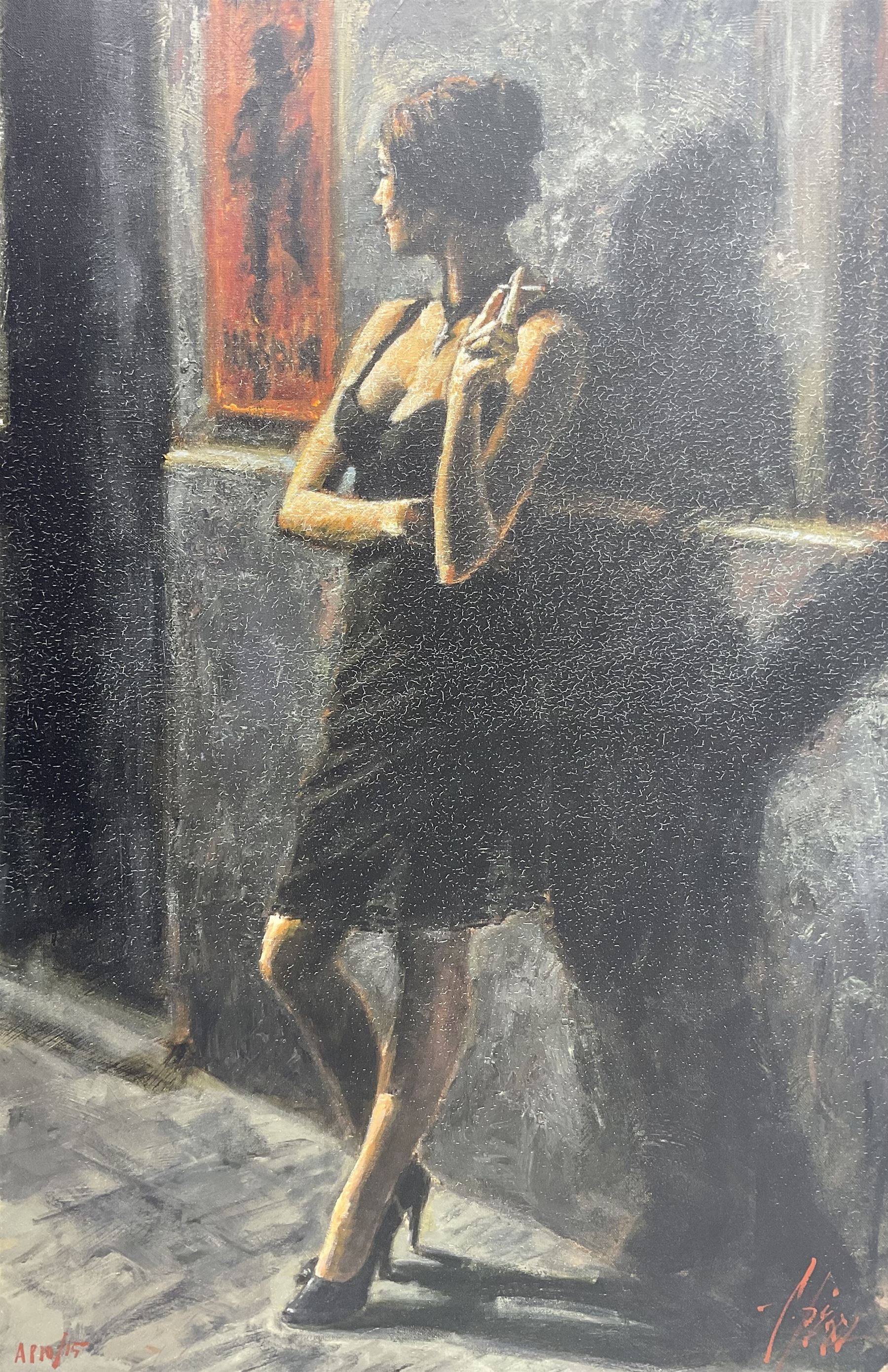 Fabian Perez (Argentinian 1967-): Study for 'Noches de Buenos Aires', limited edition artists proof print signed and numbered 10/15, 110cm x 73cm 