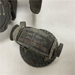 Cased Astro compass mark MK11, together with another and other aircraft equipment marked Aero Controls Ltd 