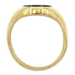 Early -mid 20th century 18ct gold bloodstone signet ring by Goldsmiths & Silversmiths Co Ltd, London 