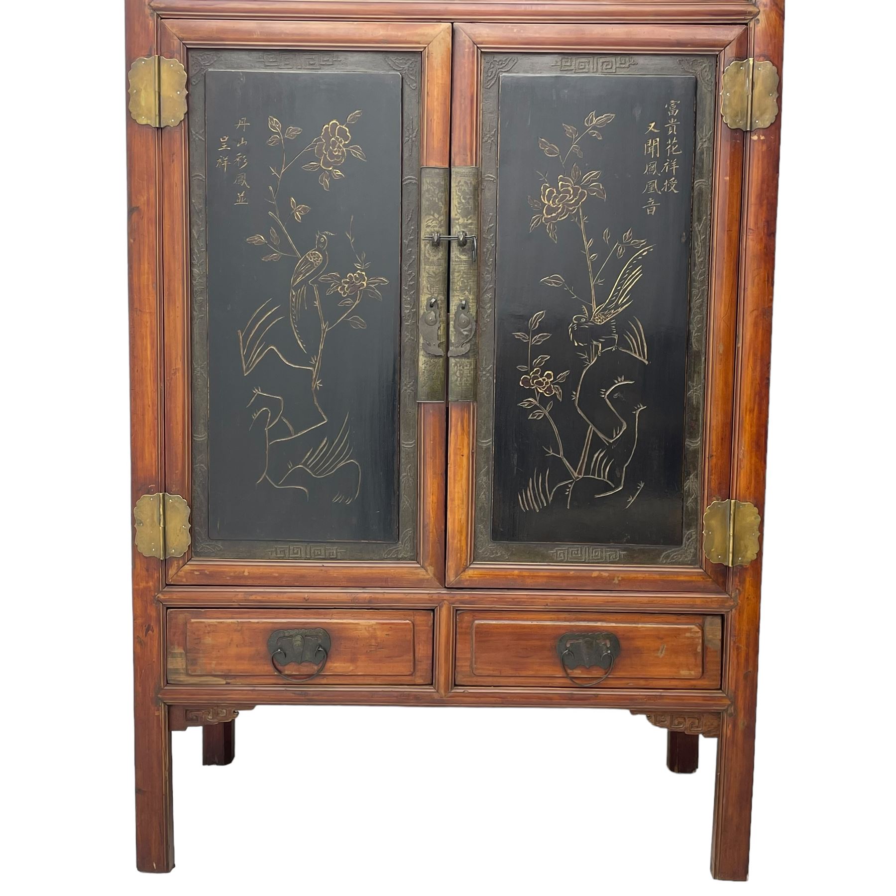 Antique Asian Qing Dynasty Open High Relief cheapest Gilt Wooden Wall Panel 19th Century