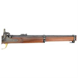 SECTION 1 FIREARMS CERTIFICATE REQUIRED -Parker Hale reproduction 1861 Enfield Musketoon,  the 60cm barrel marked Parker-Hale Ltd, Birmingham England, secured by two bands, the lock plate marked Enfield 1861, with crowned PH, full stock with ramrod under, overall L102cm, serial no. 2410 