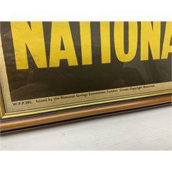 For A Certain Harvest Invest in National Savings, designed by Chambers, framed, H80cm,