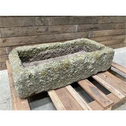 19th century rectangular stone trough 