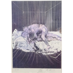 Francis Bacon (British 1909-1992): 'Two Figures 1953', artist's proof lithograph signed and marked e.a. in pencil 41cm x 28cm
Provenance: with Belmain Antiques, Ripon; Robert Simms Hampstead; with J Y Poucher, Vernon, France, label verso

