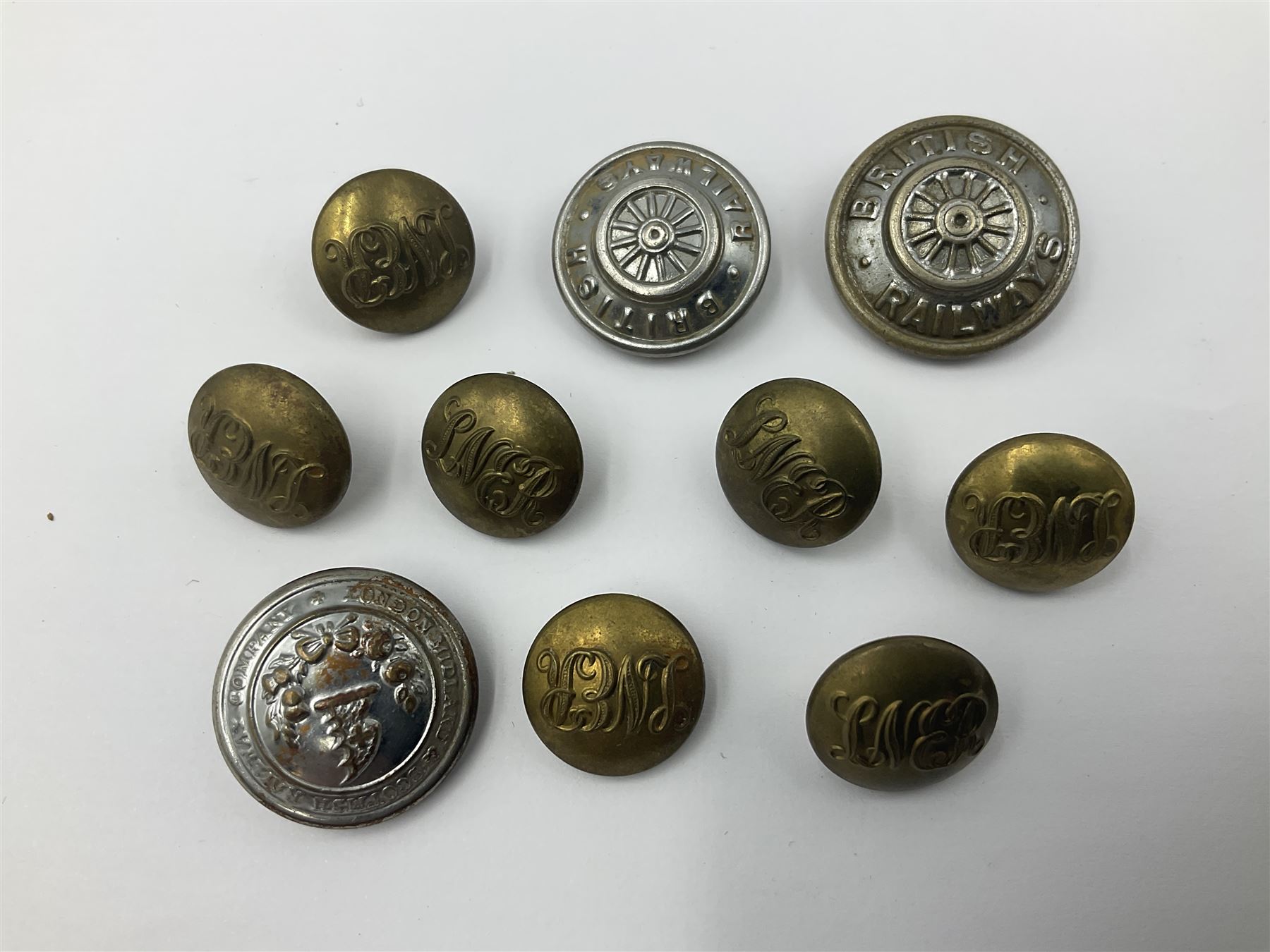 Collection of Royal Navy, Railway, St Helens Brigade and other uniform buttons