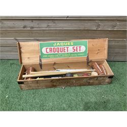 Jaques croquet set in a wooden crate  - THIS LOT IS TO BE COLLECTED BY APPOINTMENT FROM DUGGLEBY STORAGE, GREAT HILL, EASTFIELD, SCARBOROUGH, YO11 3TX