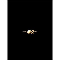 9ct gold heart design ring, hallmarked