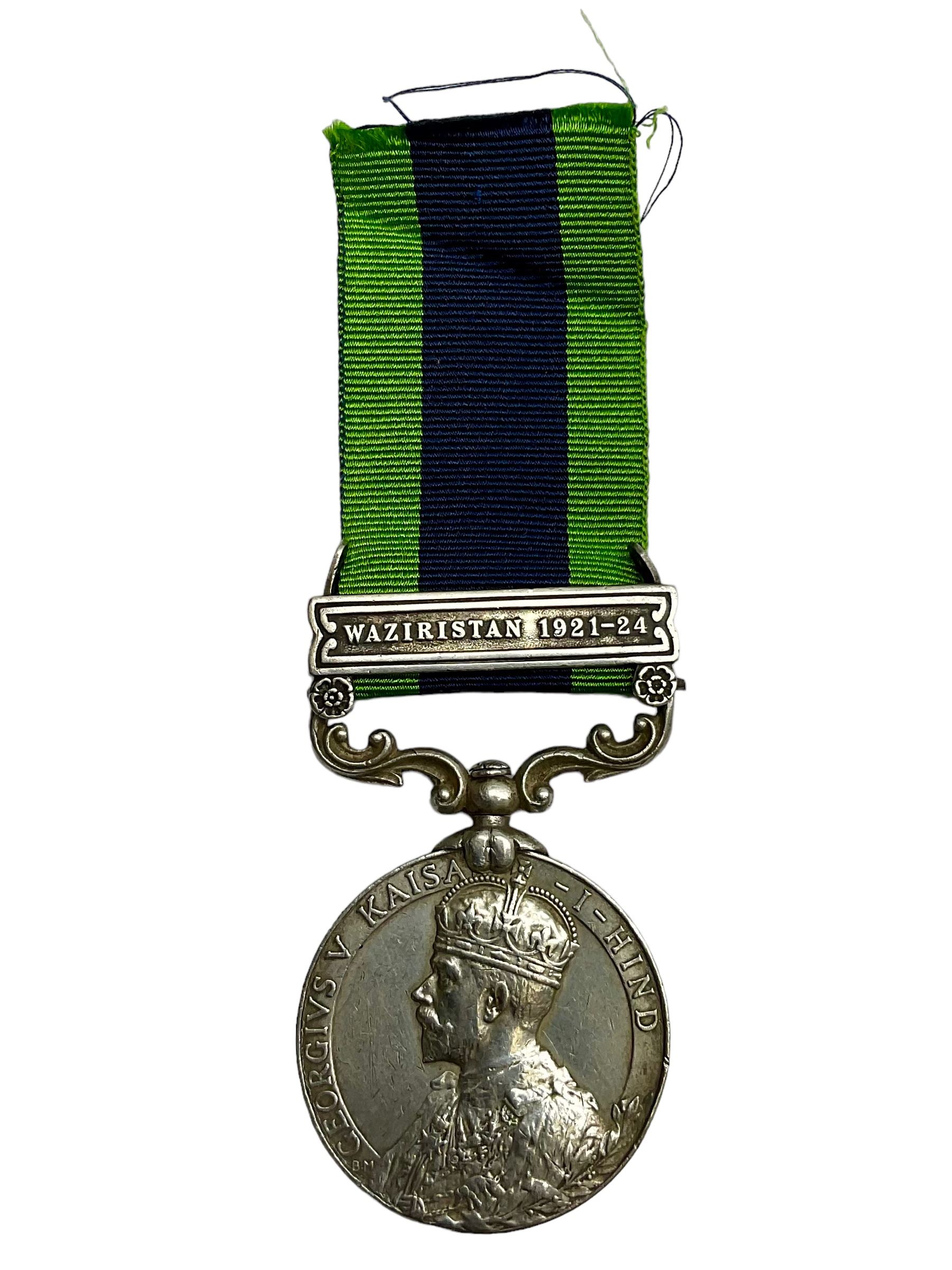 King George V India General Service Medal named to '...RFMN. PARMANSING GURUNG 2-8...' with Waziristan 1921-24  bar