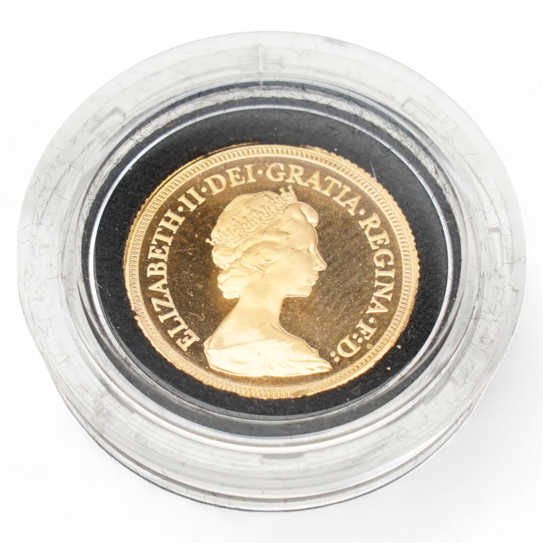 Queen Elizabeth II 1979 gold proof full sovereign coin, cased 