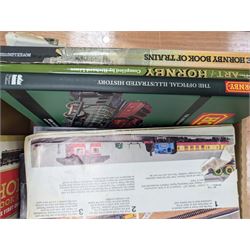 Large collection of Hornby model railway books and catalogues, including The Story of Rovex Volumes 1, 2 and 3 by Pat Hammond, Hornby Dublo Companion book, Hornby Book of Trains first 100 years by Pat Hammond, etc 