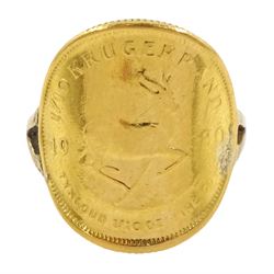 South Africa 1980 1/10 Krugerrand coin ring