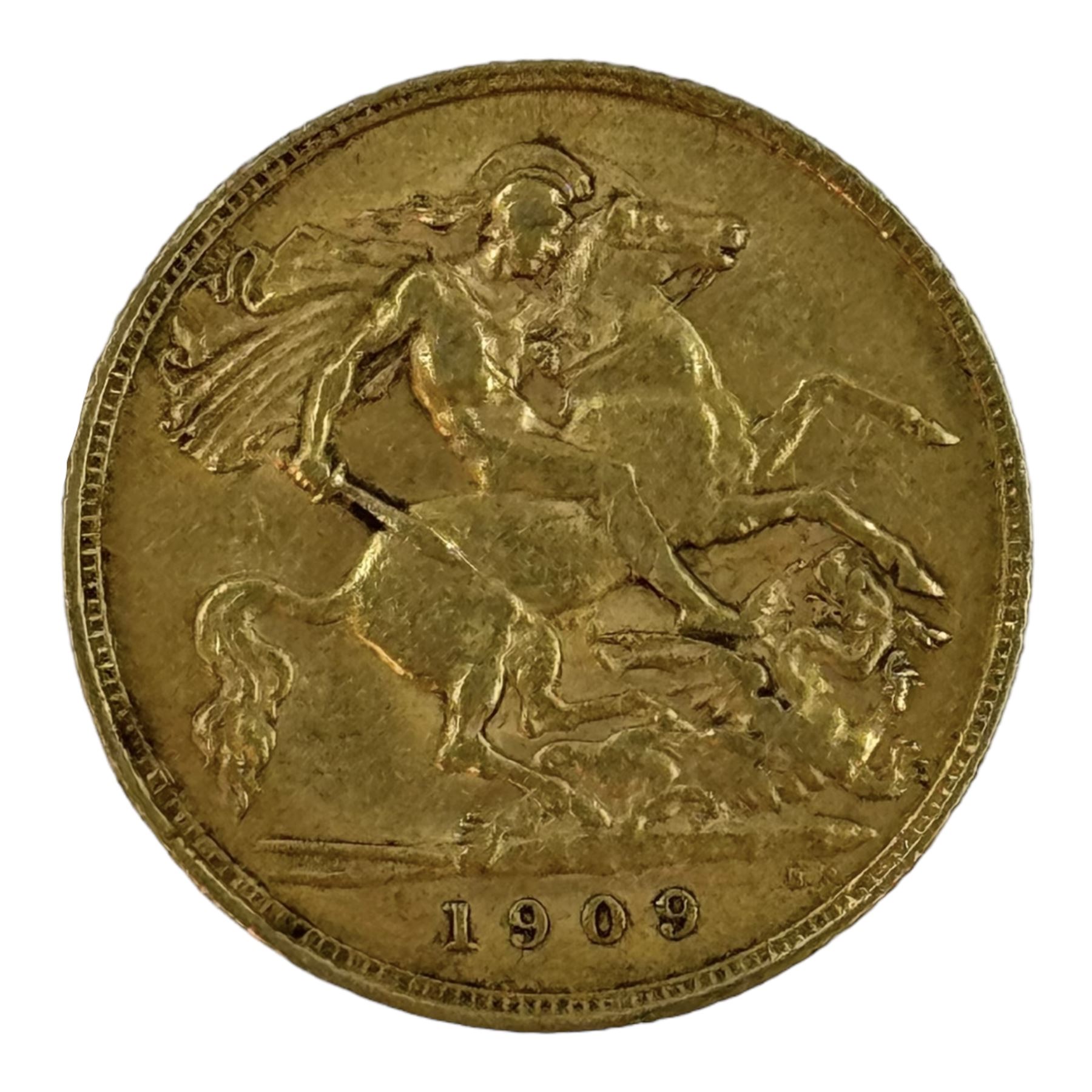 King Edward VII 1909 gold half sovereign coin