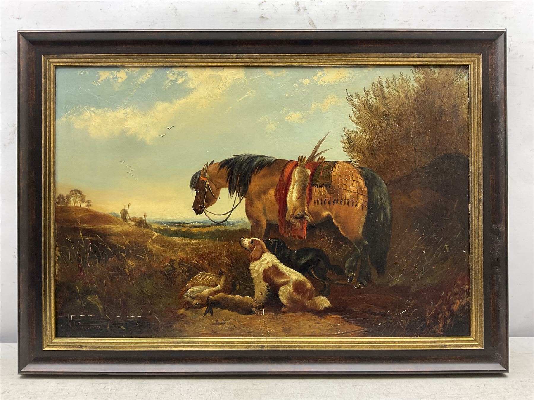 James Charles Morris (British fl.1851-1863): Pony and Spaniels with the Day's Bag, oil on canvas signed 40cm x 61cm 
Provenance: private collection, purchased David Duggleby Ltd 
14th September 2015 Lot 167