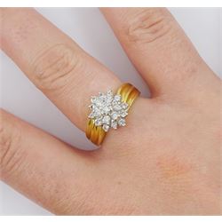 18ct gold round brilliant cut diamond ring, Birmingham import mark 1996, total diamond weight approx 1.00 carat