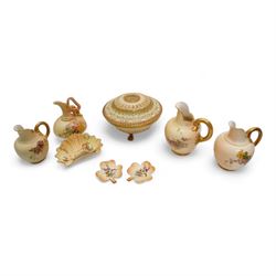 Royal Worcester blush ivory porcelain to include a pot pourri bowl with pierced cover, no....