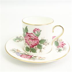 Wedgwood Charnwood pattern tea, coffee and dinner service for six settings, lacking one teacup