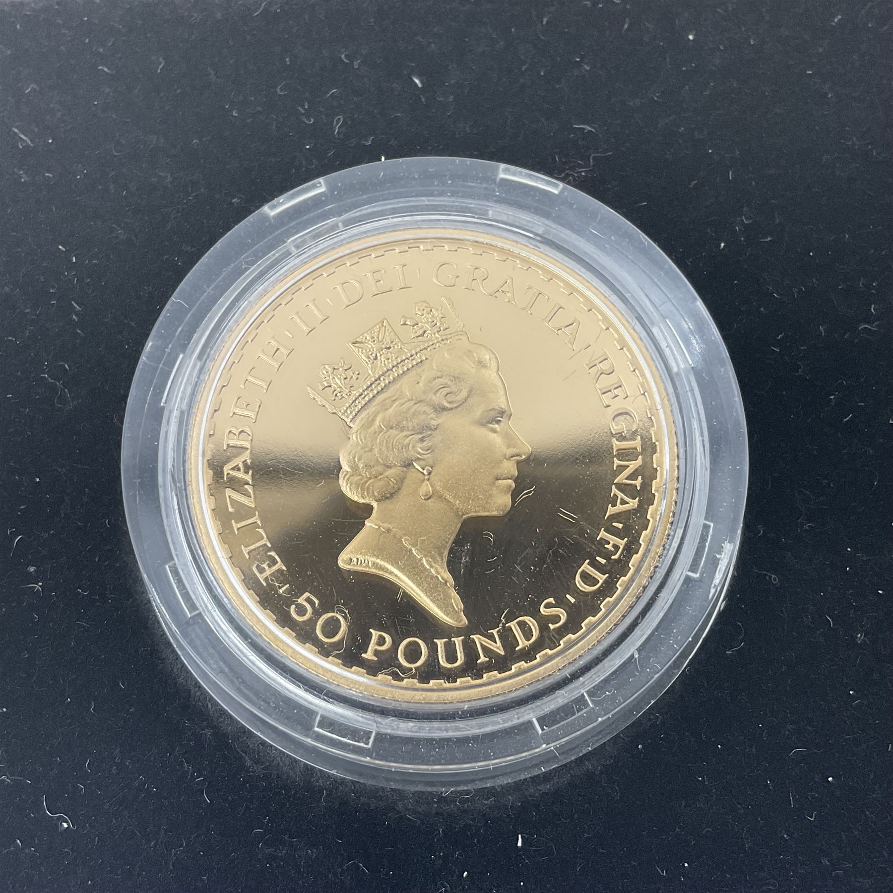 The Royal Mint United Kingdom 1987 Britannia gold proof coin set, comprising one ounce, half ounce, quarter ounce and one tenth of an ounce fine gold coins, cased with certificate