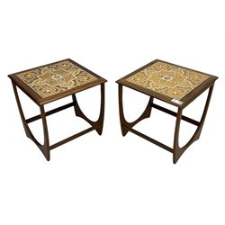 G-Plan - pair of mid-20th century 'Astro' teak occasional tables, each with square top ins...