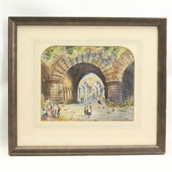 H Herdman (British 19th/20th Century): 'Furness Abbey', watercolour signed and titled together with an Archibald Thorburn print signed in pencil max 21cm x 31cm (2)