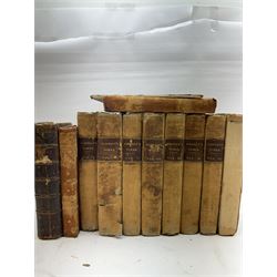 Johnson Samuel: 'The Works of Samuel Johnson, LL.D.', Oxford, Talboys & Wheeler, London, W. Pickering, 1825, nine volumes, together with The Arminian Magazine, volume VII, London, and Vie de Catherine II, Tome Premier et Second, Paris, (12)