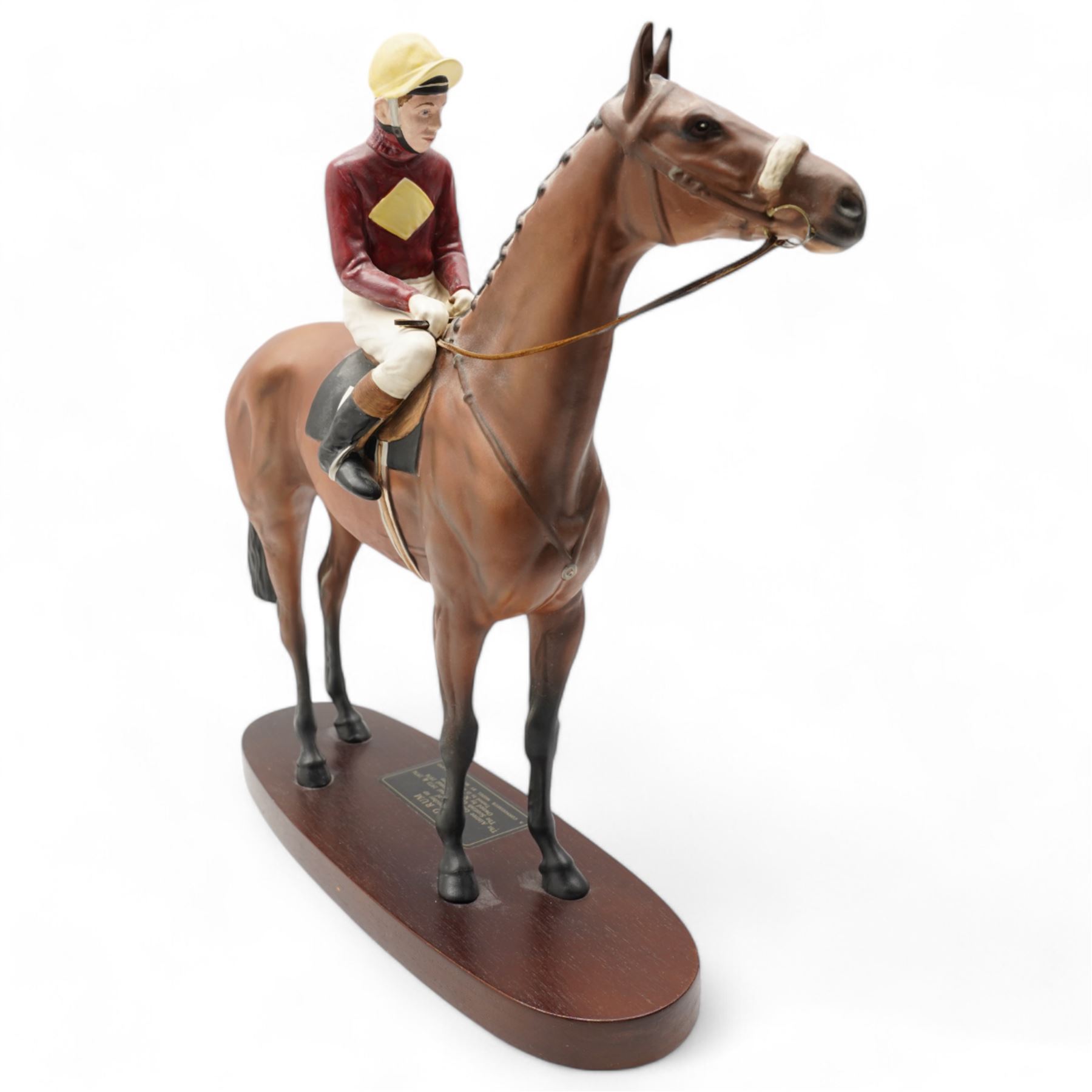 Beswick Connoisseur Red Rum with Brian Fletcher up, model no. 2511, H32cm