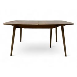 Lucian Ercolani for Ercol - light elm and beech 'Bellingdon' extending dining table, recta...