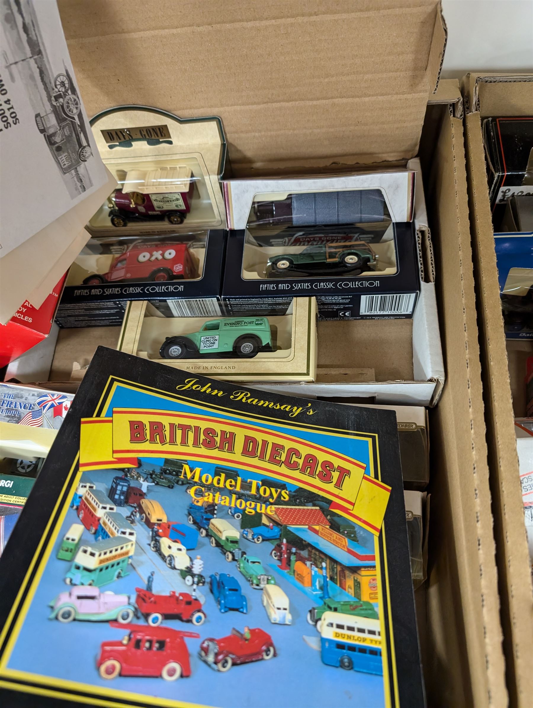 Collection of diecast vehicles, including Lledo and Corgi, mostly boxed, together with John Ramsay's Britsh Diecast Model Toys Catalogue 8th Edition