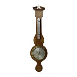 20th century- replica 19th century Sheraton barometer by Comitti of London, case with a br...