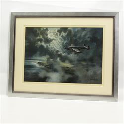 John Rayson (British 1934-1995): RAF Avro Shackleton, oil on board signed 33cm x 46cm