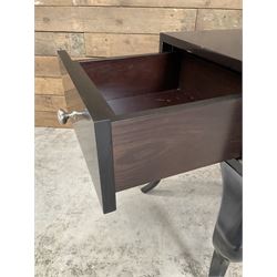 Pair of rosewood finish bedside chests