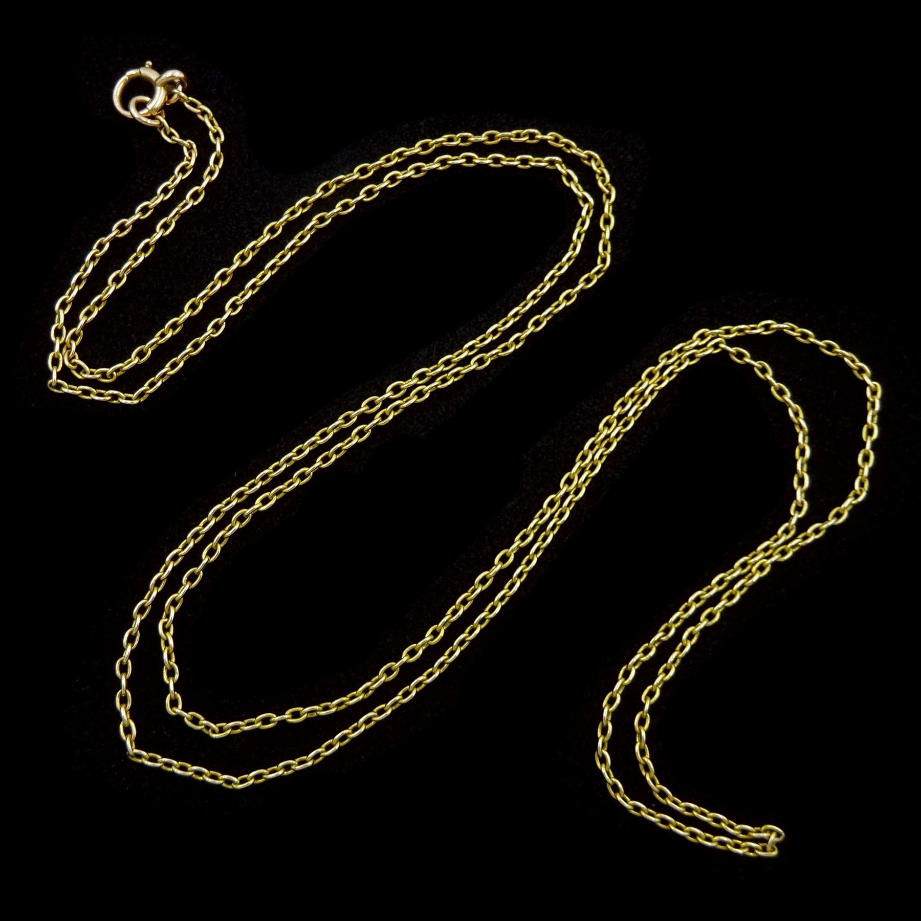 Early 20th century 15ct gold cable link chain necklace