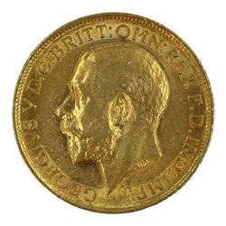 King George V 1911 gold full sovereign coin