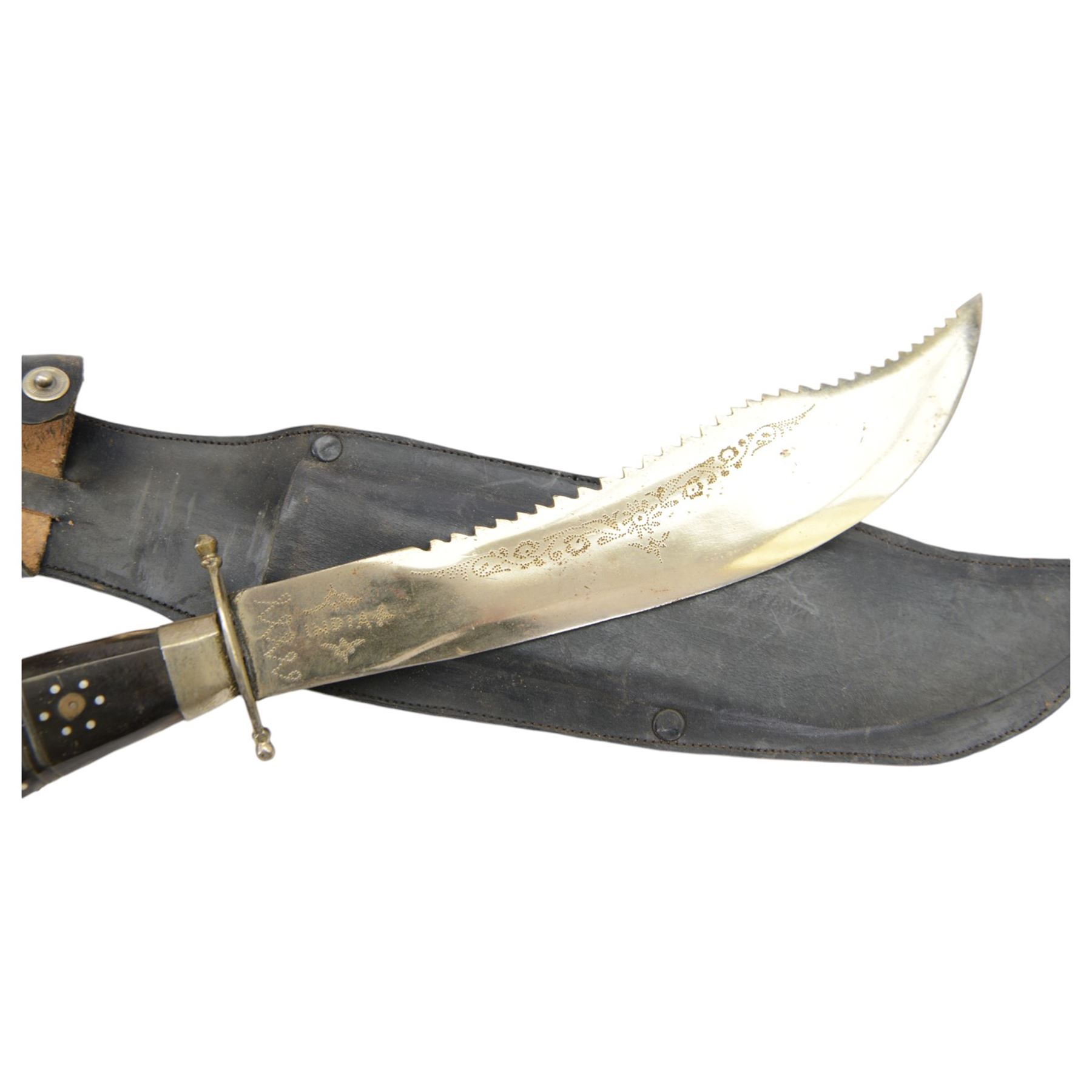 Gurkha Kukri knife, together with two indian knives 