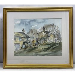 Ernest Midwood (British 1917–1993): Church and Village Scenes, set of three watercolours signed, one dated 1972 38cm x 49cm (3)