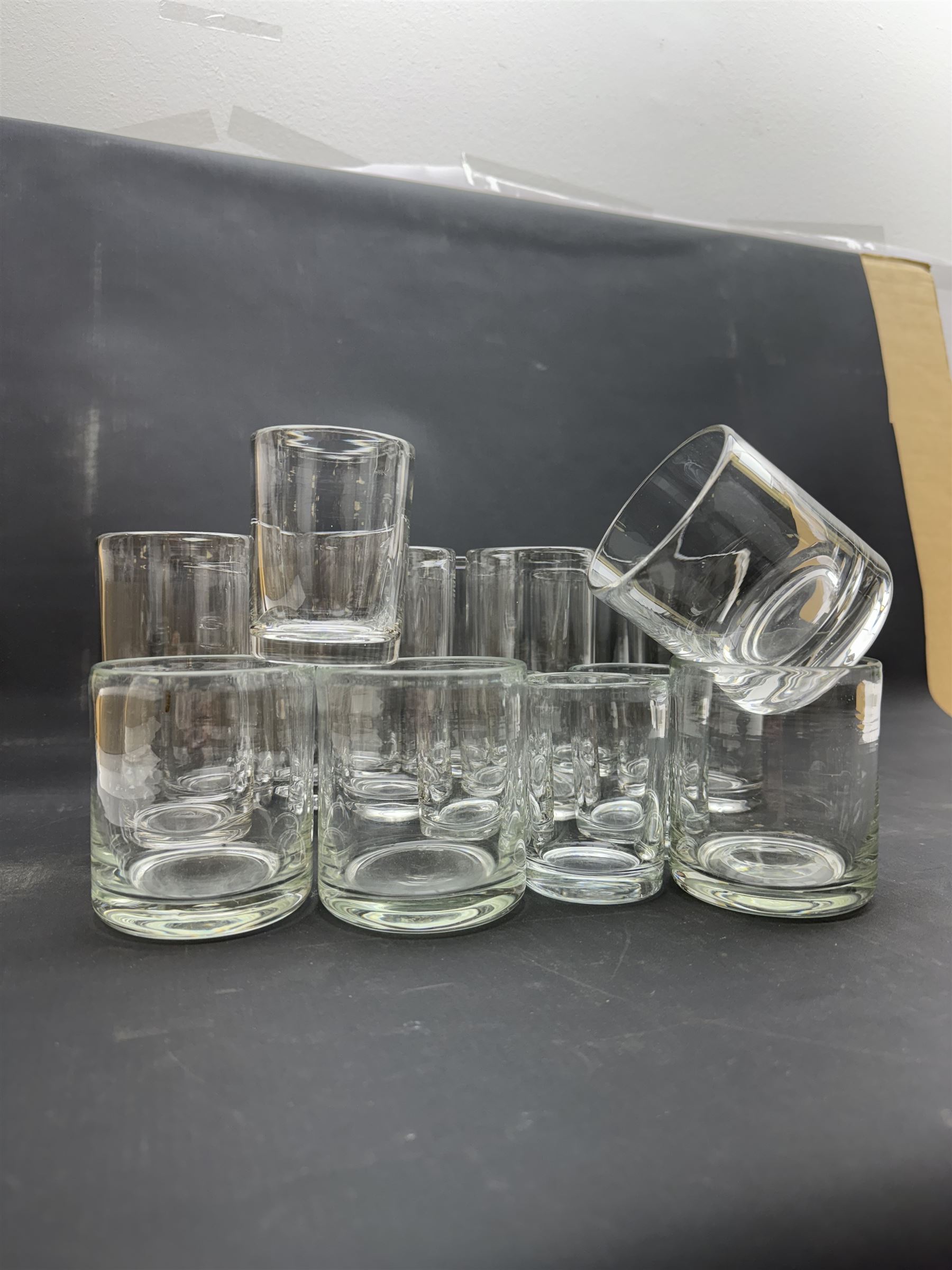 Collection of tumbler glasses, possibly Niederer, in sets of eight, comprising high ball, whisky and rocks