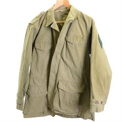 Indochine period French Legion M47 Etrangere tunic, with cloth insignia to the arm, H83cm 