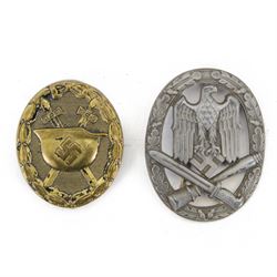 WWII German Third Reich Wound Badge and Assault Badge 