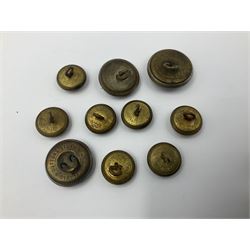 Collection of Royal Navy, Railway, St Helens Brigade and other uniform buttons