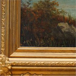 Van Gullen (Dutch 19th Century): 'Landscape near Verona', oil on panel signed, titled on label verso 25cm x 38cm