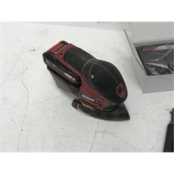 *Einhell GE-LC 18 Li cordless chainsaw and Einhell TE-OS 18/1 Li hand sander, with two batteries and charger 