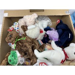 Fifty Ty Beanie babies, including Dublin, Haunt, Star, Premier, Valentine, Fuzz etc 