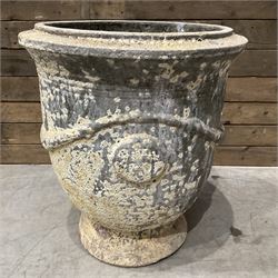 Large composite stone classical urn 