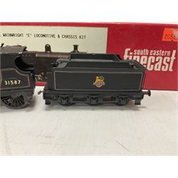 ‘00’ gauge - two kit built steam locomotives comprising Class E 4-4-0 no.31587 with tender in BR black, with South Eastern Finecast box; Class E1 Black Tanks 0-6-0T no.32147 in BR black, with Wills Finecast Box (2) 